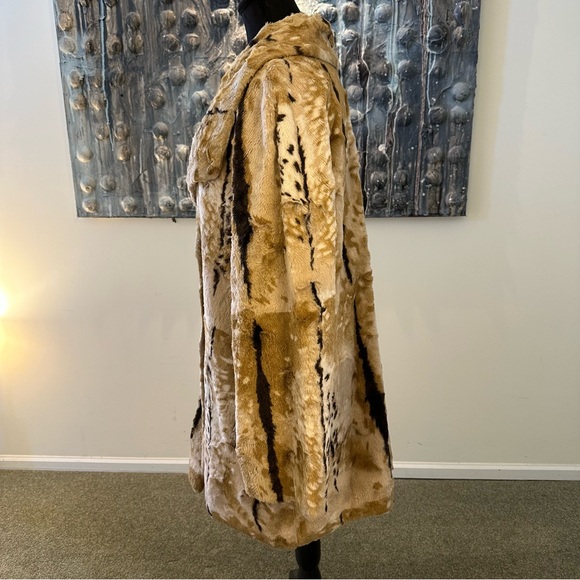 Vintage Women's 16 Faux Short Hair Fur Teddy Jacket Unique - Picture 12 of 16